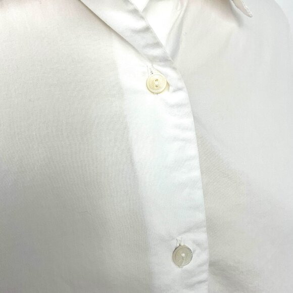 Nili Lotan Yorke Button Down Shirt White Size S Long Sleeve 100% Cotton Collar - Picture 9 of 12